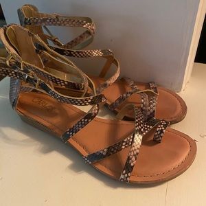 Carlos SnakeSkin Sandals- worn twice!